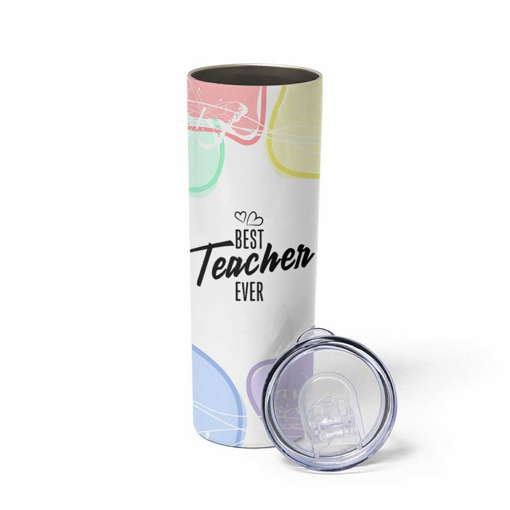 Best Teacher Appreciation Gifts Skinny Tumbler From Students Cute Pastel Butterfly