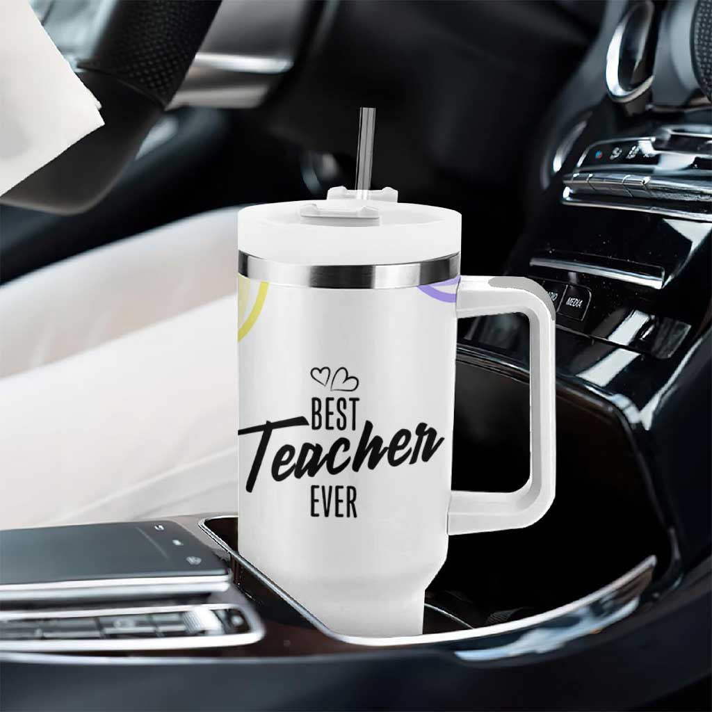 Best Teacher Appreciation Gifts Tumbler With Handle From Students Cute Pastel Butterfly