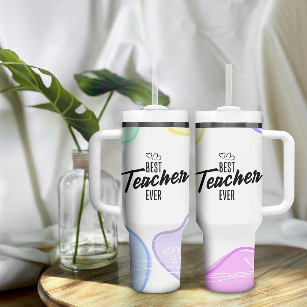 Best Teacher Appreciation Gifts Tumbler With Handle From Students Cute Pastel Butterfly