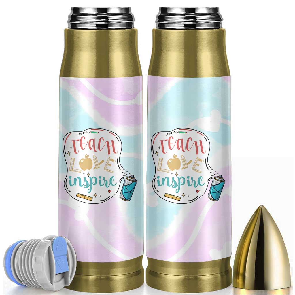 Teacher Bullet Tumbler Teach Love Inspire Back To School Christmas Birthday Gift