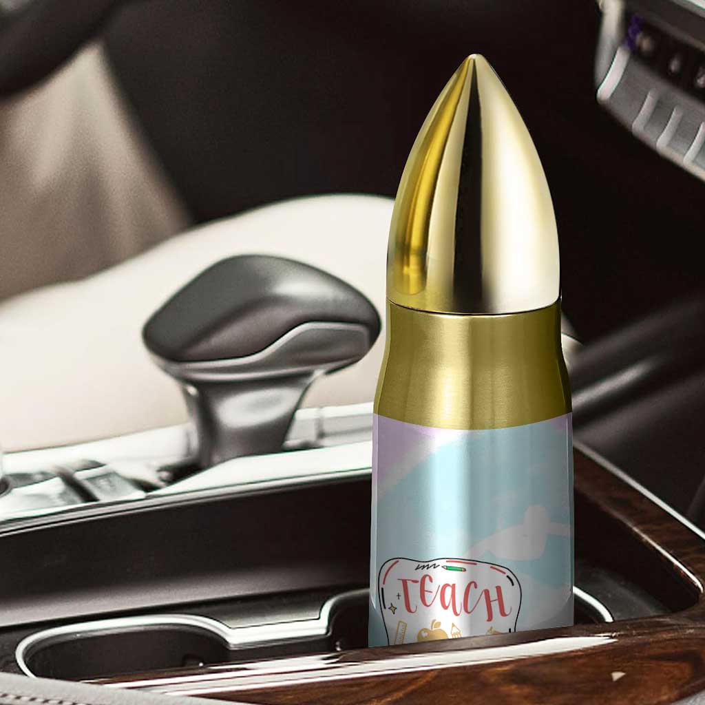 Teacher Bullet Tumbler Teach Love Inspire Back To School Christmas Birthday Gift