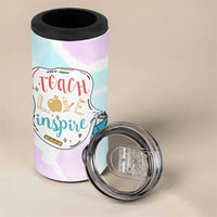Teacher 4 in 1 Can Cooler Tumbler Teach Love Inspire Back To School Christmas Birthday Gift