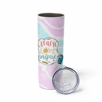 Teacher Skinny Tumbler Teach Love Inspire Back To School Christmas Birthday Gift