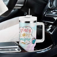 Teacher Tumbler With Handle Teach Love Inspire Back To School Christmas Birthday Gift