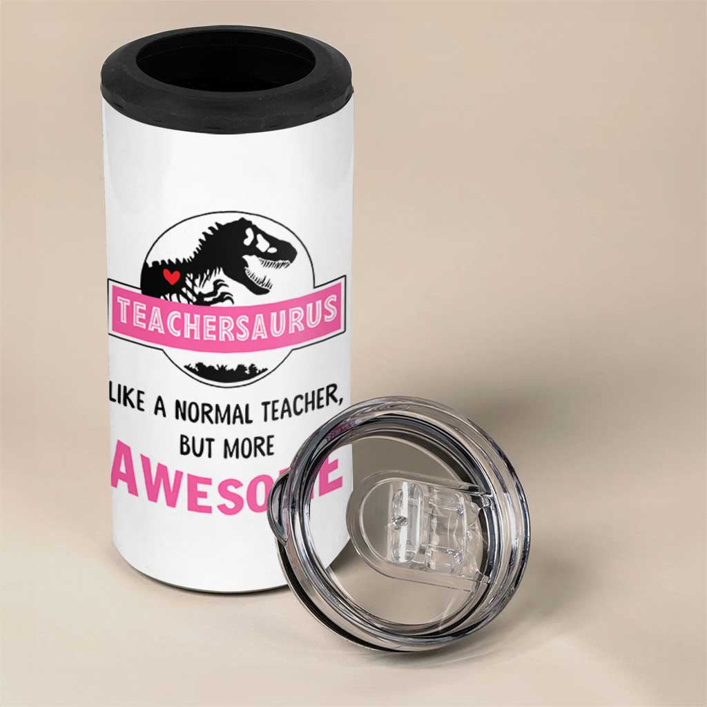 Teacher Appreciation Gifts 4 in 1 Can Cooler Tumbler Teach Love Inspire Teachersaurus Gifts From Student