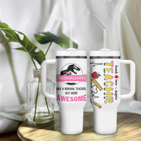 Teacher Appreciation Gifts Tumbler With Handle Teach Love Inspire Teachersaurus Gifts From Student