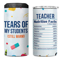 Funny Teacher Appreciation Gifts 4 in 1 Can Cooler Tumbler Tears Of My Students Funny College Professor