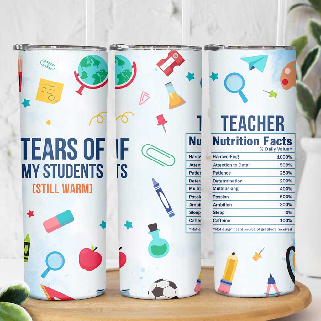 Funny Teacher Appreciation Gifts Skinny Tumbler Tears Of My Students Funny College Professor