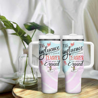 Teacher Appreciation Gifts Tumbler With Handle The InfluenceOf A Good Teacher Can Never Be Erased - Wonder Print Shop