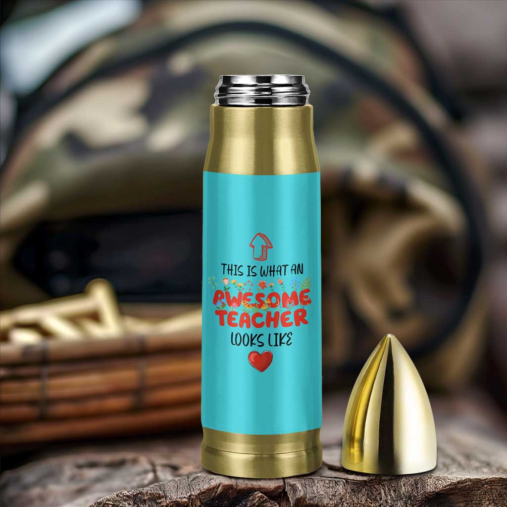 Funny Teacher Gifts Bullet Tumbler This Is What An Awesome Teacher Looks Like