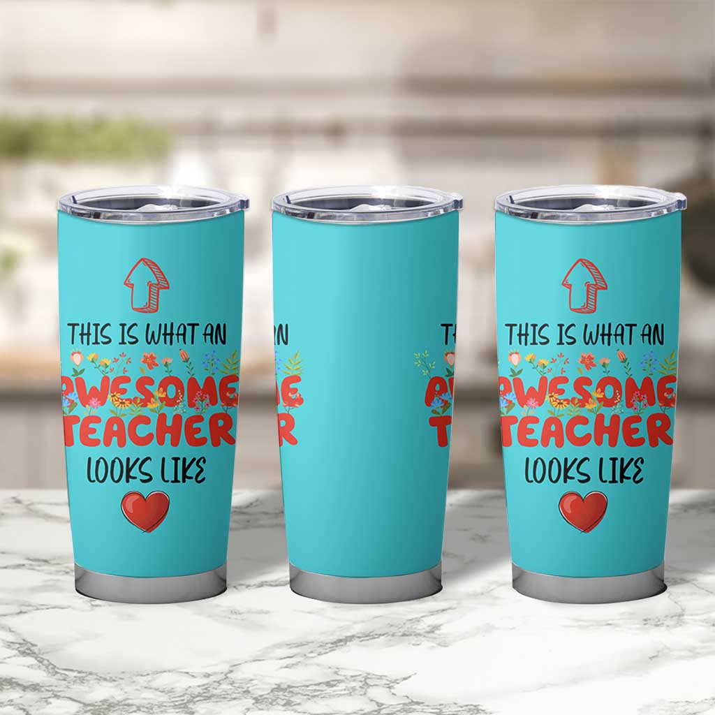 Funny Teacher Gifts Tumbler Cup This Is What An Awesome Teacher Looks Like