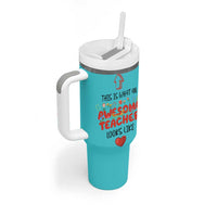 Funny Teacher Gifts Tumbler With Handle This Is What An Awesome Teacher Looks Like