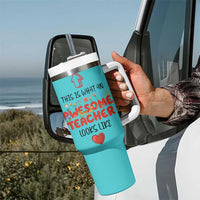 Funny Teacher Gifts Tumbler With Handle This Is What An Awesome Teacher Looks Like