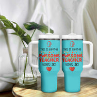 Funny Teacher Gifts Tumbler With Handle This Is What An Awesome Teacher Looks Like