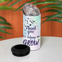Thank You For Helping Me Grow 4 in 1 Can Cooler Tumbler Thank You Appreciation Gift
