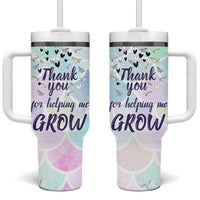 Thank You For Helping Me Grow Tumbler With Handle Thank You Appreciation Gift
