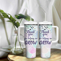 Thank You For Helping Me Grow Tumbler With Handle Thank You Appreciation Gift