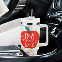 Tiny Human Tamer Teacher Tumbler With Handle Funny Preschool Kindergarten Teachers