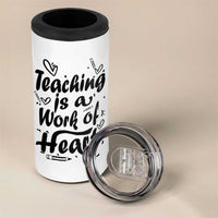 Teacher Appreciation Gift 4 in 1 Can Cooler Tumbler Teaching Is A Work of Heart School Gifts For Teachers