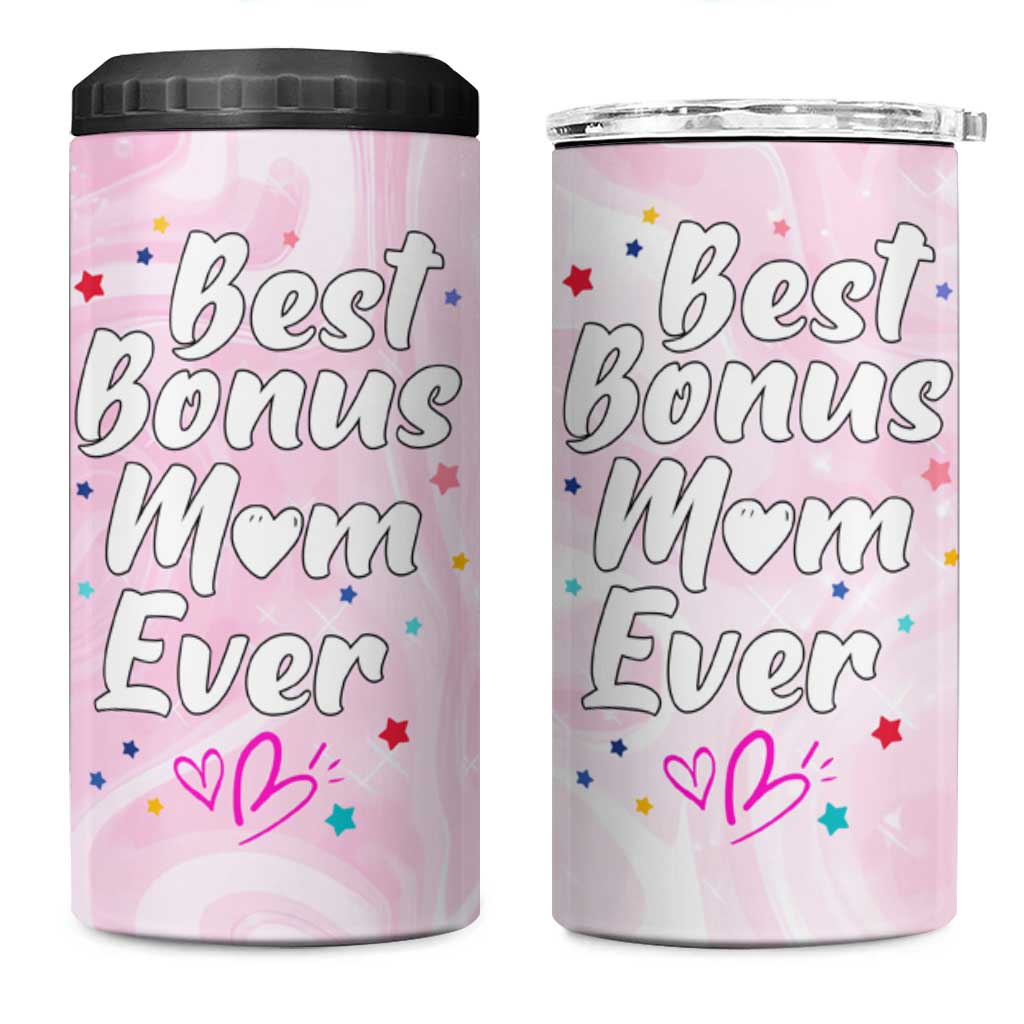Bonus Mom Gift 4 in 1 Can Cooler Tumbler for Mother's Day Birthday Step Mother