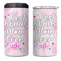 Bonus Mom Gift 4 in 1 Can Cooler Tumbler for Mother's Day Birthday Step Mother