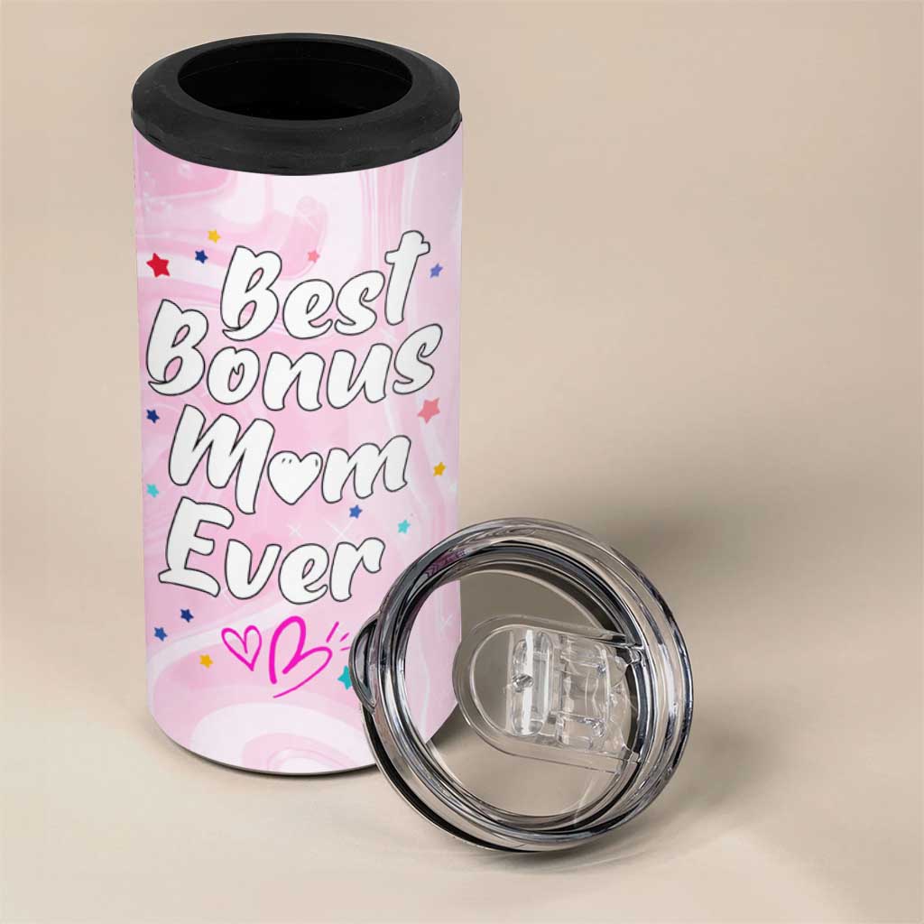 Bonus Mom Gift 4 in 1 Can Cooler Tumbler for Mother's Day Birthday Step Mother
