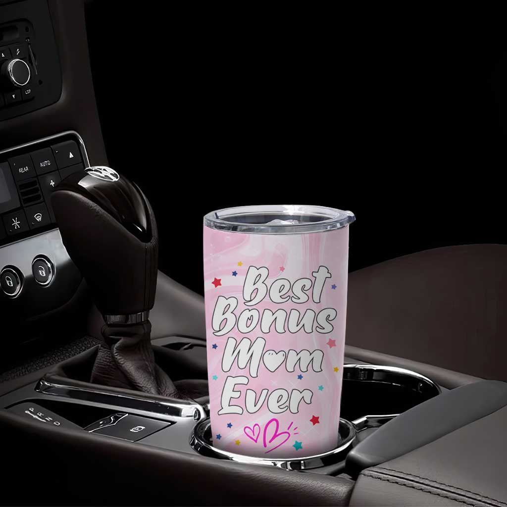Bonus Mom Gift Tumbler Cup for Mother's Day Birthday Step Mother