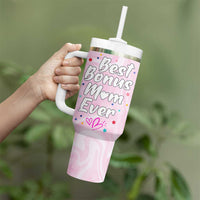 Bonus Mom Gift Tumbler With Handle for Mother's Day Birthday Step Mother