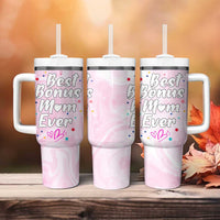 Bonus Mom Gift Tumbler With Handle for Mother's Day Birthday Step Mother
