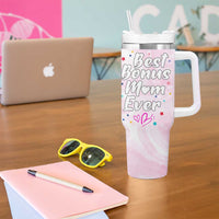 Bonus Mom Gift Tumbler With Handle for Mother's Day Birthday Step Mother