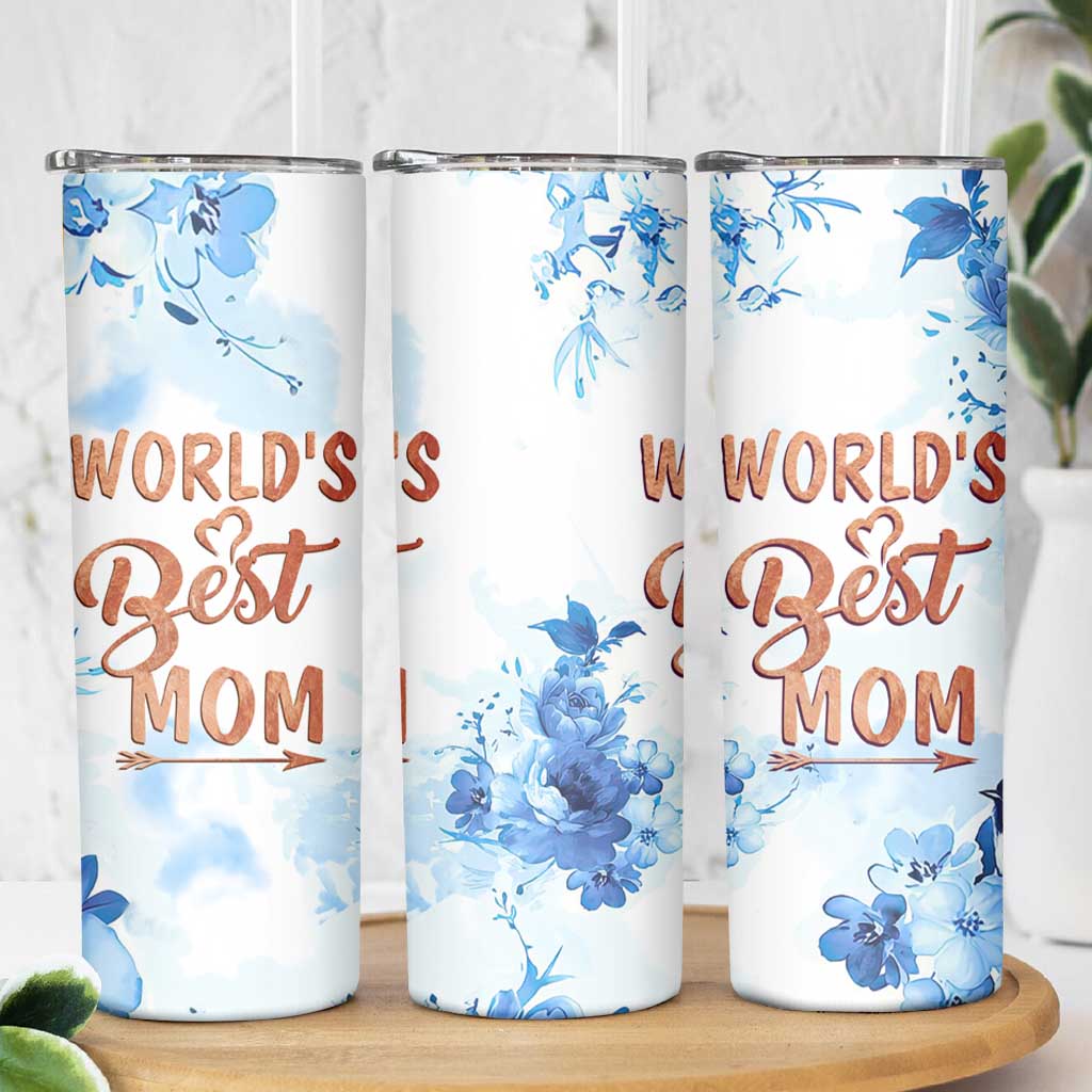 Mothers Gift Skinny Tumbler Funny World's Best Mom Gifts from Daughter Son