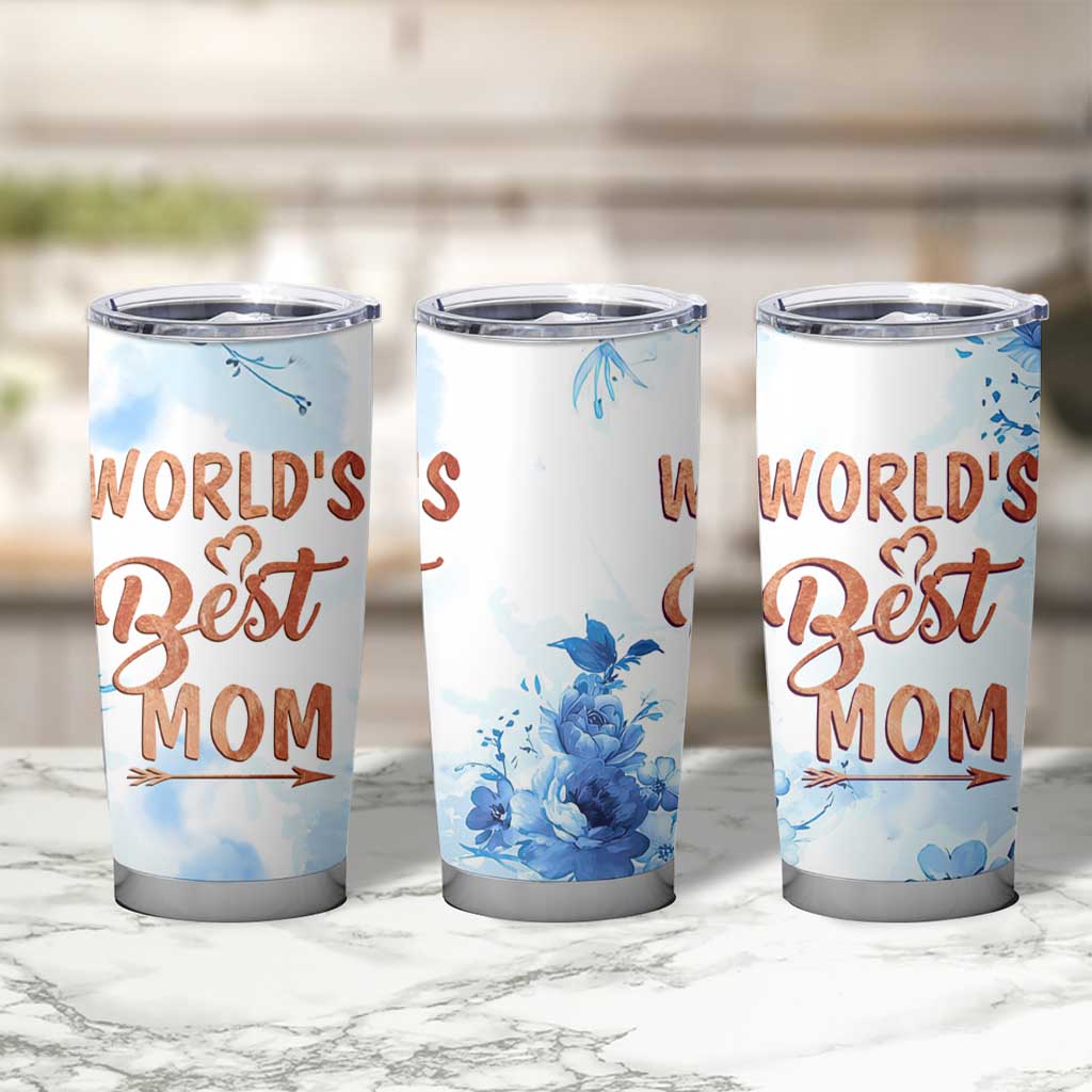 Mothers Gift Tumbler Cup Funny World's Best Mom Gifts from Daughter Son