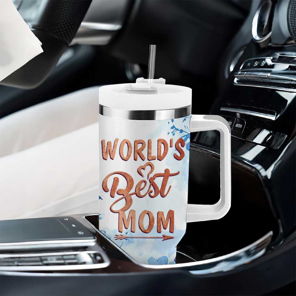 Mothers Gift Tumbler With Handle Funny World's Best Mom Gifts from Daughter Son