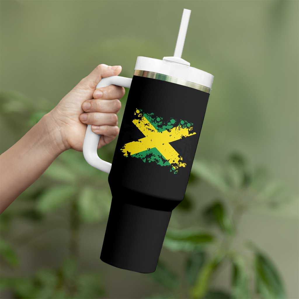Jamaican Flag Tumbler With Handle It's A Jamaica Thing Yuh Nah Guh Understand Funny Jamaica Souvenir Love Travel Vacation - Wonder Print Shop