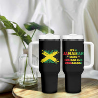 Jamaican Flag Tumbler With Handle It's A Jamaica Thing Yuh Nah Guh Understand Funny Jamaica Souvenir Love Travel Vacation - Wonder Print Shop