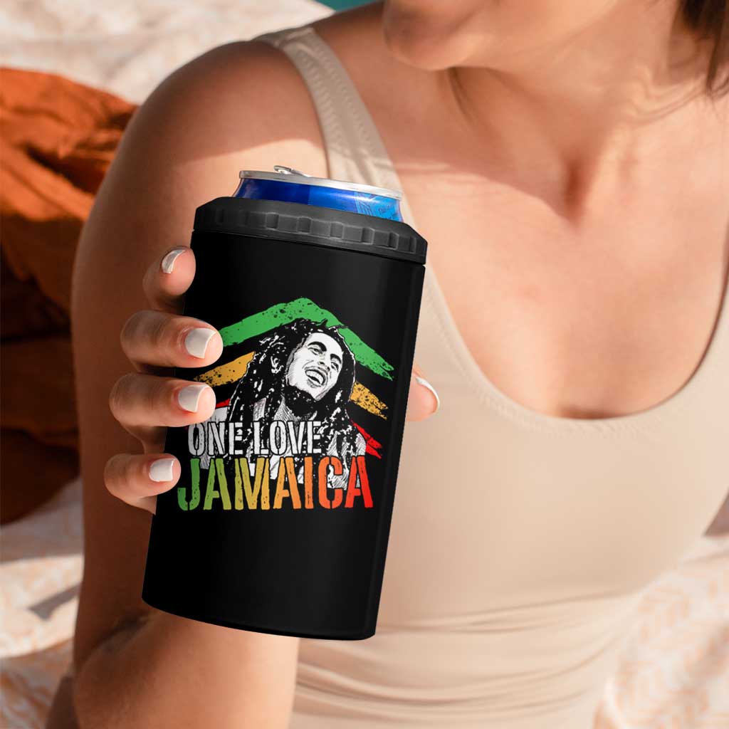 Rasta Reggae Music Marley 4 in 1 Can Cooler Tumbler One Love Jamaica Peace Rastafari Roots - Wonder Print Shop