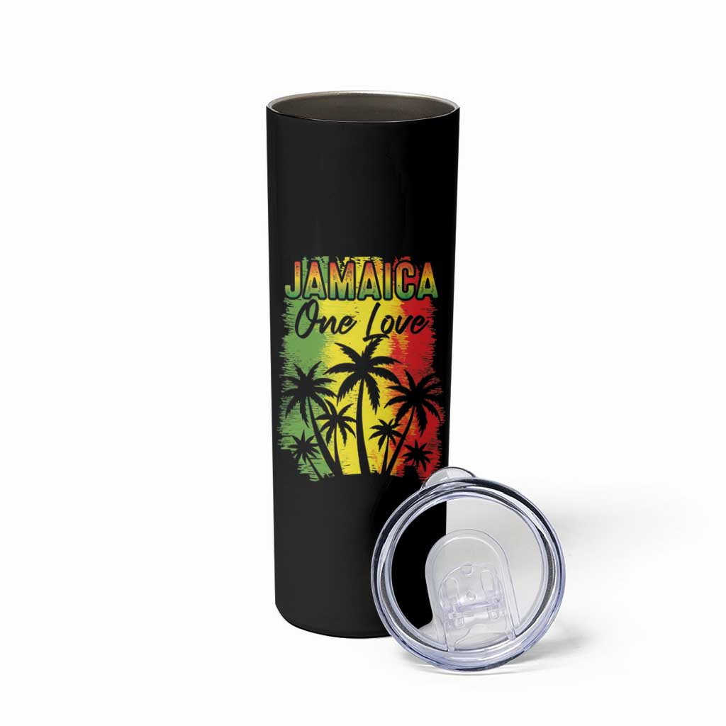 Jamaican Pride Skinny Tumbler One Love Jamaica Peace Sunset Travel Vacation Souvenir - Wonder Print Shop