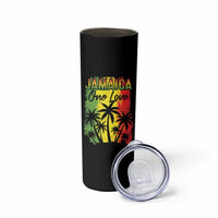 Jamaican Pride Skinny Tumbler One Love Jamaica Peace Sunset Travel Vacation Souvenir - Wonder Print Shop