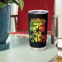 Jamaican Pride Tumbler Cup One Love Jamaica Peace Sunset Travel Vacation Souvenir - Wonder Print Shop