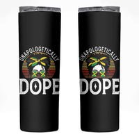 Jamaican Girl Skinny Tumbler Unapologetically Dope Black Pride Melanin Afro Jamaica Flag Messy Bun - Wonder Print Shop