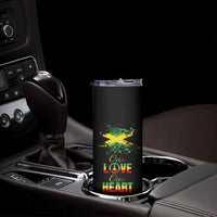 Roots Rock Reggae Skinny Tumbler One Love One Heart Marley Peace Rastafari - Wonder Print Shop