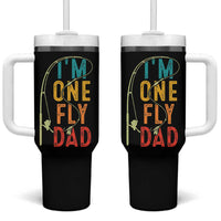 Fly Fishing Tumbler With Handle Funny Fathers Day Reel Cool Dad Papa Fly Tying Fisherman