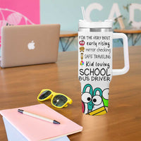 Best Bus Driver Ever Appreciation Tumbler With Handle For The Very Best Early Rising Mirror Checking Safe Traveling Kid Loving - Wonder Print Shop