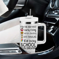 Best Bus Driver Ever Appreciation Tumbler With Handle For The Very Best Early Rising Mirror Checking Safe Traveling Kid Loving - Wonder Print Shop