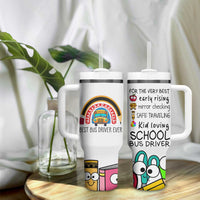 Best Bus Driver Ever Appreciation Tumbler With Handle For The Very Best Early Rising Mirror Checking Safe Traveling Kid Loving - Wonder Print Shop
