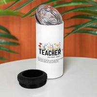 Teacher Appreciation 4 in 1 Can Cooler Tumbler Thank You For Helping Little Minds Grow Inspirational Teaching Wildflower - Wonder Print Shop
