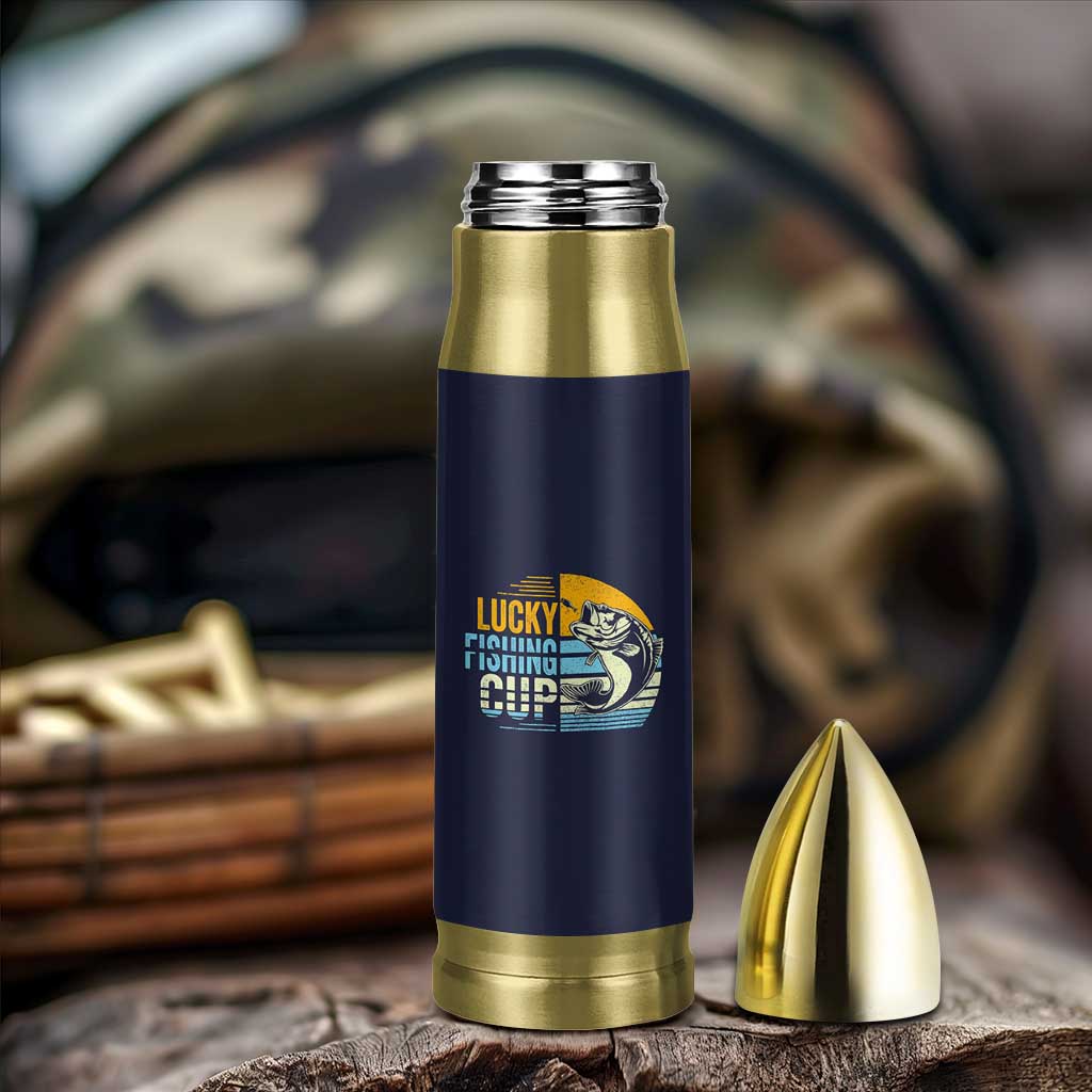 Lucky Fishing Bullet Tumbler Funny Fathers Day Fishing Gifts For Men