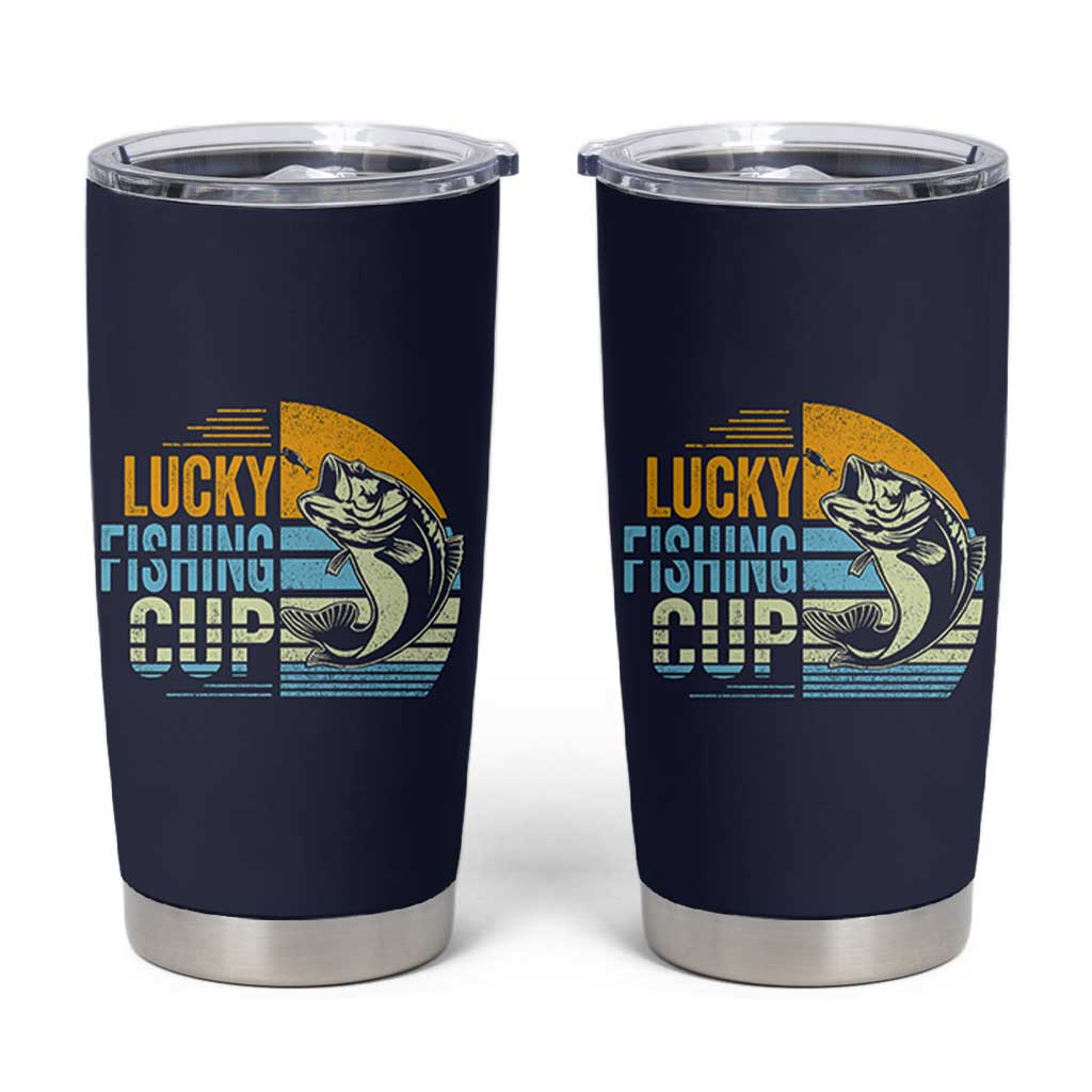 Lucky Fishing Tumbler Cup Funny Fathers Day Fishing Gifts For Men