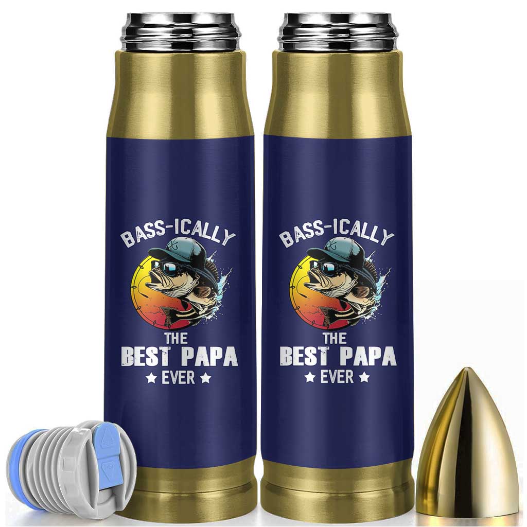 Fishing Gifts For Men Bullet Tumbler Best Papa Ever Bass Fish Fisherman Fathers Day Gift