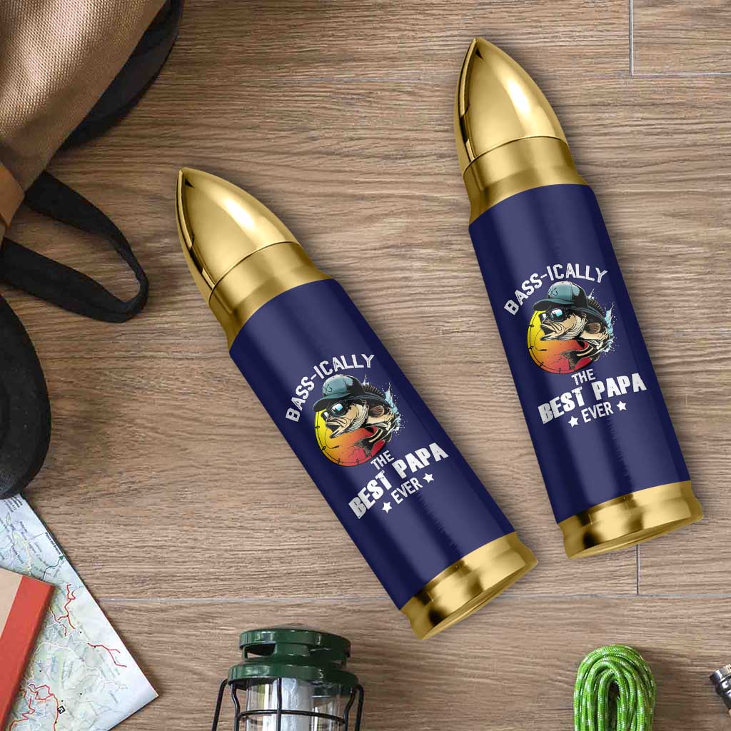 Fishing Gifts For Men Bullet Tumbler Best Papa Ever Bass Fish Fisherman Fathers Day Gift
